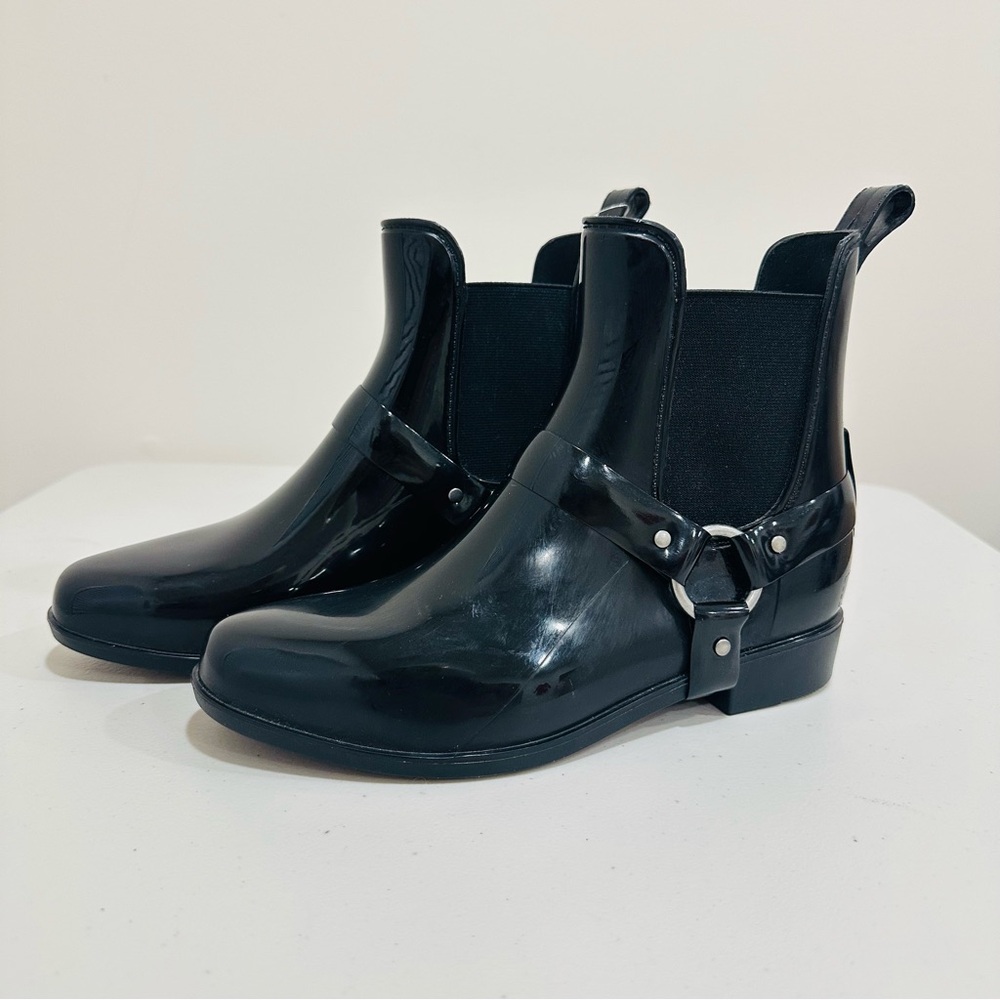 Lauren Ralph Lauren Womens Tricia Black  Rain BOOTS Size 6B‎